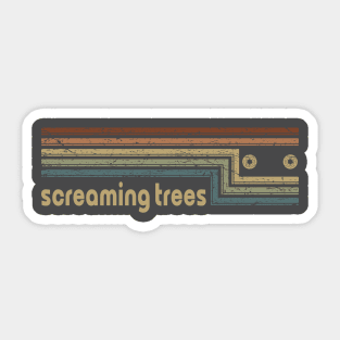 Screaming Trees Cassette Stripes Sticker